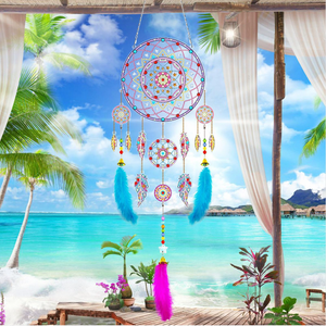 LS 5D DIY <span class=keywords><strong>Diamond</strong></span> <span class=keywords><strong>Painting</strong></span> craft Dream catcher Home Decor gift mandala feather dreamcatcher diy kit - Product Image 2