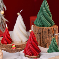 Relaxlines Handgemachte Duftende Weihnachtsbaum-förmige Geometrische Feiertags-Mini-Aromatherapie-Kerzen zur Heimdekoration
