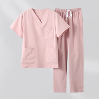 Ensembles de blouses médicales extensibles 4 directions de haute qualité S-4XL – Haut élégant à col en V et pantalon droit à bon tombé – Uniforme d'infirmière pour hôpital – OEM