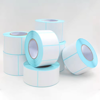 Rollo de Papel Autoadhesivo Térmico Personalizado al por Mayor, Cualquier Tamaño, para Oficina, Supermercado, Envío, Código de Barras, Impresión Directa, Etiqueta en Blanco