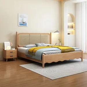 工厂出售酒店家居现代卧室家具套装设计房间实木床架