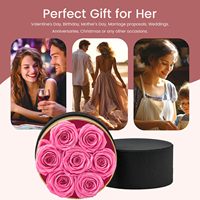 Vente en gros de roses naturelles conservées pour la Saint-Valentin Cadeaux pour toujours Fleur éternelle roses naturelles infinies pour toujours Boîte cadeau de 99 roses