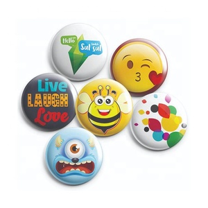 Tin Tùy Chỉnh Vui Vẻ Trâm Nút Biểu Tượng Hạnh Phúc Khuôn Mặt Cười Phù Hiệu Pin - Product Image 1