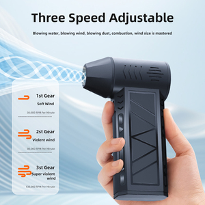 พัดลมมินิแบบพกพาพัดลม130000 RPM พัดลมเป่าลมสำหรับกลางแจ้งบ้านรถคอมพิวเตอร์ทำความสะอาดแบตเตอรี่ชาร์จไฟได้ - Product Image 2