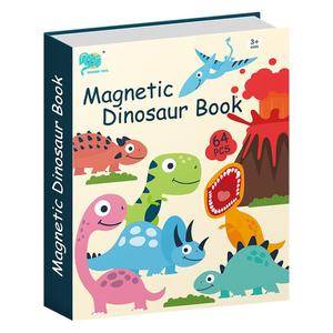 Livre <span class=keywords><strong>de</strong></span> puzzle magnétique dinosaure pour enfants 3+ ans, livre <span class=keywords><strong>de</strong></span> puzzle magnétique éducatif, jouet <span class=keywords><strong>de</strong></span> voyage pour tout-petits, apprentissage préscolaire précoce - Product Image 2