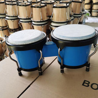 4+5-inch ABS Plastic Bongo Drum Percussion Instrument Plastic Drum Set with Integrated Design Direct Supply Manufacturer