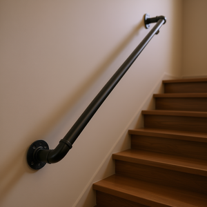 Barandilla de Acero al Carbono para Escaleras, 3 Pies, Negra, Resistencia Industrial, Montaje en Pared, Uso Interior - Product Image 2