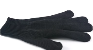 Grosir sarung tangan sutra antipotong hitam baja tahan karat dengan perlindungan potong jaring sarung tangan taktis yang dapat disesuaikan langsung dari pabrik - Product Image 6