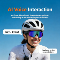 Lunettes intelligentes de sport avec caméra, lunettes d'enregistrement vidéo 8MP, lunettes intelligentes Bluetooth étanches avec traducteur en temps réel