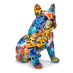 Wholesale Fascinating Price Resin 3D Printing Dog Bulldog Animal Figurine Statues