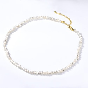 Collar de perlas de agua dulce chapado en oro a la moda, Gargantilla Irregular Simple, diseño de joyería de moda para mujer para regalo de madre - Product Image 5