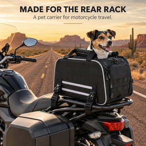 Bolsa de Transporte Portátil para Mascotas de Nailon con Franjas Reflectantes, Diseño Rectangular Moderno para Animales Pequeños - Product Image 4