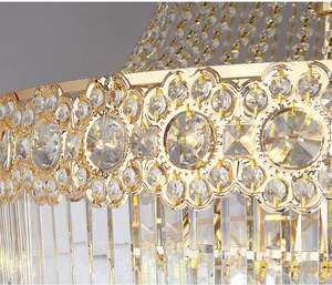 JYLIGHTING 럭셔리 골드 크리스탈 샹들리에 맞춤형 현대 호텔 대형 펜던트 조명 웨딩 장식 빌라 조명 - Product Image 3