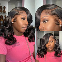 Perruque bouclée sans colle 100% cheveux humains Remy double drawn, ondulations rebondissantes, frontale transparente 13x4, densité 250, 100% cheveux birmans, prête à porter.