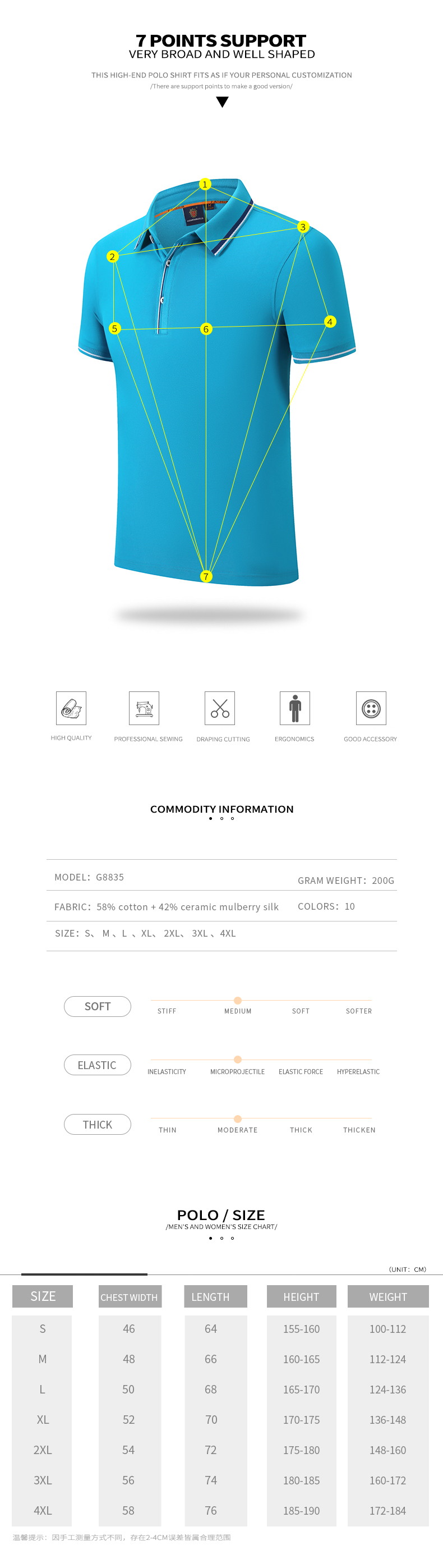 Custom Men's Polo Shirt 100% Cotton Hit Color Block Short Sleeve