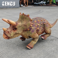 Gengu Dinozor Yüksek Simülasyonlu Animatronik Triceratops El Yapımı Dino Robot Köpek Dinozor Animatronik Dinozor Modeli