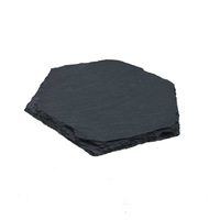 Ensemble de sous-verres carrés en ardoise naturelle, résistants à la chaleur, épaisseur 10 mm, style moderne et minimaliste, impression personnalisée pour hôtels et salons de thé