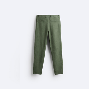 Nouveauté Pantalon évasé 100% coton personnalisé pour hommes, grande taille, anti-rides, imperméable, peint, coupe-vent plat - Product Image 6