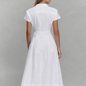 Vestido Midi YFY Personalizado para <span class=keywords><strong>Mujer</strong></span>, Verano, Color Sólido, Cuello Polo, Manga Corta, Estilo Vintage, Lino, Oficina, Fiesta, <span class=keywords><strong>Rockabilly</strong></span> - Product Image 3