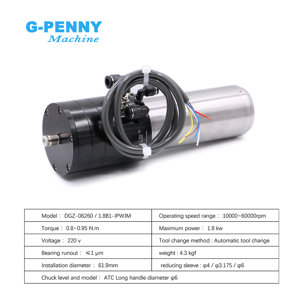 OD色　ショベル 1.8kw Water Cooled Spindle with ATC - 220v, 10000-60000rpm