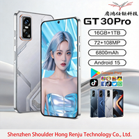 Smartphone 5G GT30 16 Go + 1 To Android 15 2026 Dernière Génération, Écran Perforé 7,3 Pouces avec Reconnaissance Scénique IA, Grand Écran, Mémoire Flash