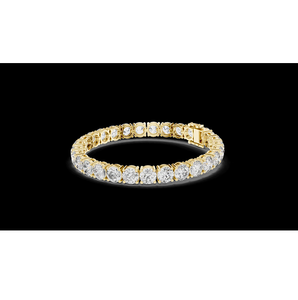 Bracelet en or rose classique rond avec diamant de laboratoire cultivé en or 14K 18K, bijoux élégants et luxueux pour femmes - Product Image 5