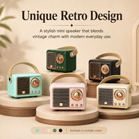 Gadget Elektronik Hadiah Natal 2026 Speaker Nirkabel Portabel Retro Bergaya Vintage Isi Ulang dengan Pegangan Grosir Kustom