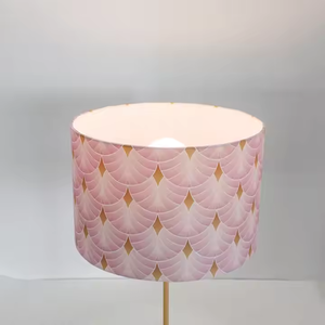 Nordic Style Customized Living Room Pink Hanging Drum Cotton Fabric <strong>Lampshade</strong> <strong>Table</strong> Lamp Shade Bedside - Product Image 4