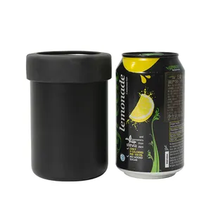 Enfriador de latas 3 en 1, taza con banda de silicona y sip, 12oz