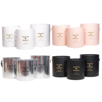 Vente en gros de trois ballons de confession en argent Hug Bucket Box Boîte cadeau ronde en carton rigide