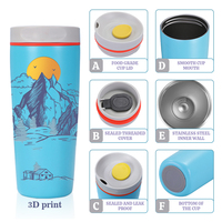 Personnaliser le logo et l'emballage 350ml et 20OZ Mini tasses mignonnes Tasses à café insultées en acier inoxydable à double paroi