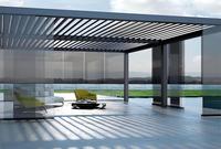 Pavillon intelligent électrique pour l'extérieur, auvent et abri de jardin résistant à la pluie pour villas et jardins, en alliage d'aluminium à lames orientables