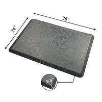Tapis de cuisine modernes en mousse PU antidérapante, lavables, anti-fatigue, antimicrobiens, avec surface en marbre