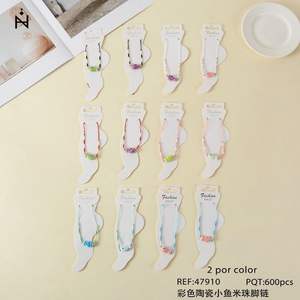 Tobilleras de Moda con Cuentas de Cerámica Coloridas en Forma de Pez, 2 por Color, Paquete de 600 Piezas - Product Image 3