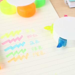 100 Uds. Logotipo personalizado 5 colores bolígrafo fluorescente marcador resaltador Mini bolígrafos Resaltadores
