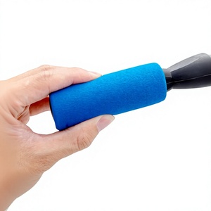 Corde à sauter bleue avec poignées en mousse noire 2,5 m – Durable, unisexe, pour exercices de gym, réglable, emballage portable, matériau personnalisable - Product Image 5