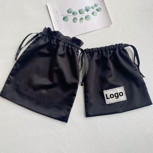 Sacs cadeaux en satin écologiques avec cordon de serrage pour bijoux, maquillage, vêtements, chaussures, emballages de luxe - Product Image 4