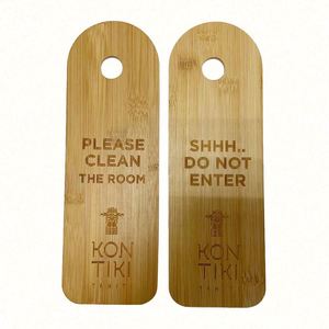 Custom Hotel Door Hanger Bamboo Wooden Label No Disturb Door Hang Tag - Product Image 4