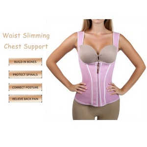 Haute qualité corps Cinchers ventre réglable fermeture éclair et crochet-yeux os femmes Fajas Colombianas taille formateur <span class=keywords><strong>Corset</strong></span> - Product Image 1
