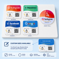 Carte cadeau personnalisée programmable en PVC, carte de visite NFC NTAG213/215, étanche, interface de communication RFID 13,56 MHz, format circulaire
