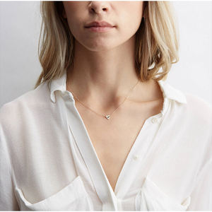 Collar con Colgante de Corazón de 7MM, Acero Inoxidable 316L, Grabado Personalizado con Signo Zodiacal - Product Image 4