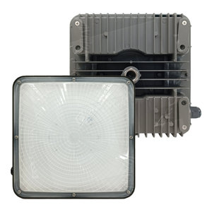 I04USeries Luce LED Concava per Stazioni di Servizio e Magazzini con Scanalatura Centrale Interna, Impermeabile e Resistente - Product Image 1