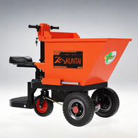 Chariot à cendres électrique assis-debout en promotion usine, idéal pour les chantiers de construction, le transport de béton et les petites exploitations agricoles