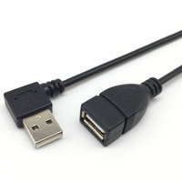 Connecteur d'extension USB A mâle vers A femelle en forme de L, câble de transfert de données