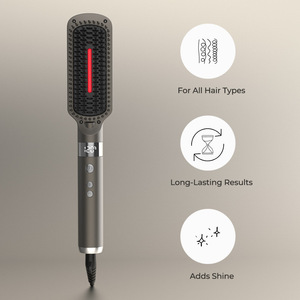 Lisseur de cheveux avec température réglable, ion négatif infrarouge, volumisant pour cheveux secs, 120-200C, à brancher, HSB-626 - Product Image 5