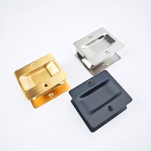 WEKIS Custom Black Solid Brass Modern Privacy Pocket Door Lock <b>Screw</b> Installation 1-Year Warranty Durable Feature Quick & Easy - Product Image 1