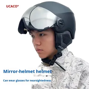 Casque demi-tête unisexe UCACO pour le <span class=keywords><strong>snowboard</strong></span>, le ski et le vélo électrique, avec matériau intégré en PC et design miroir, pour l'automne et l'hiver - Product Image 1