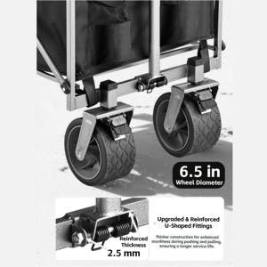 Chariot de camping pliable grande capacité avec plateau, chariot utilitaire portable d'extérieur avec roues, vente <span class=keywords><strong>en</strong></span> gros Liveer Factory - Product Image 5