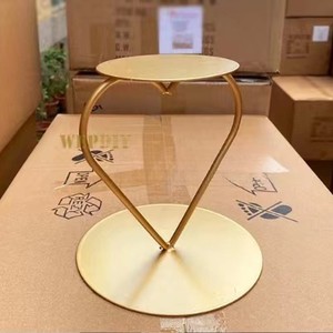 Separatore per Torte Rotondo in Metallo Dorato Ecologico, Espositore Mr&Mrs, Centrotavola per Matrimoni e Anniversari - Product Image 5