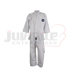 ชุดยูนิฟอร์ม ITF สีขาว 8 ออนซ์ ชุดศิลปะการต่อสู้ ชุดเทควันโด คุณภาพดีที่สุด สไตล์เรียบง่าย ชุดยูโด คาราเต้ ในปากีสถาน ปี 2025 - Product Image 6